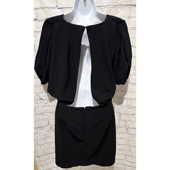 Pookie & Sebastian Womens Dress Navy Blue Sheath Above Knee Sleeveless Small - Picture 3 of 7